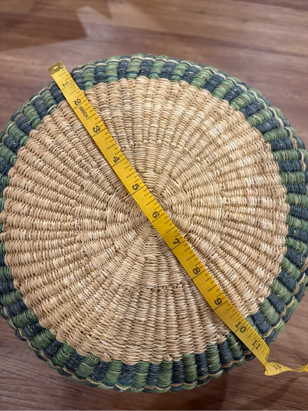 Handmade African Bolga Basket with Leather Handle - Picture 8 of 8